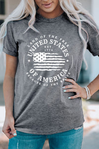US Flag Graphic Short Sleeve Tee  Krazy Heart Designs Boutique   