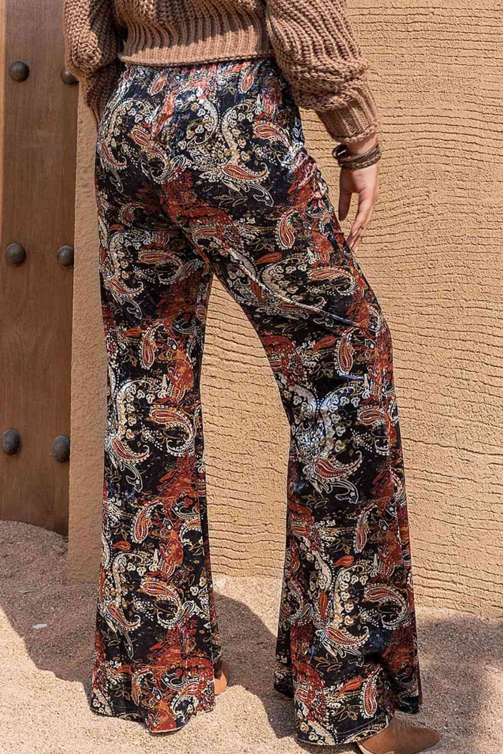 Plus Size Printed Wide Leg Long Pants  Krazy Heart Designs Boutique   