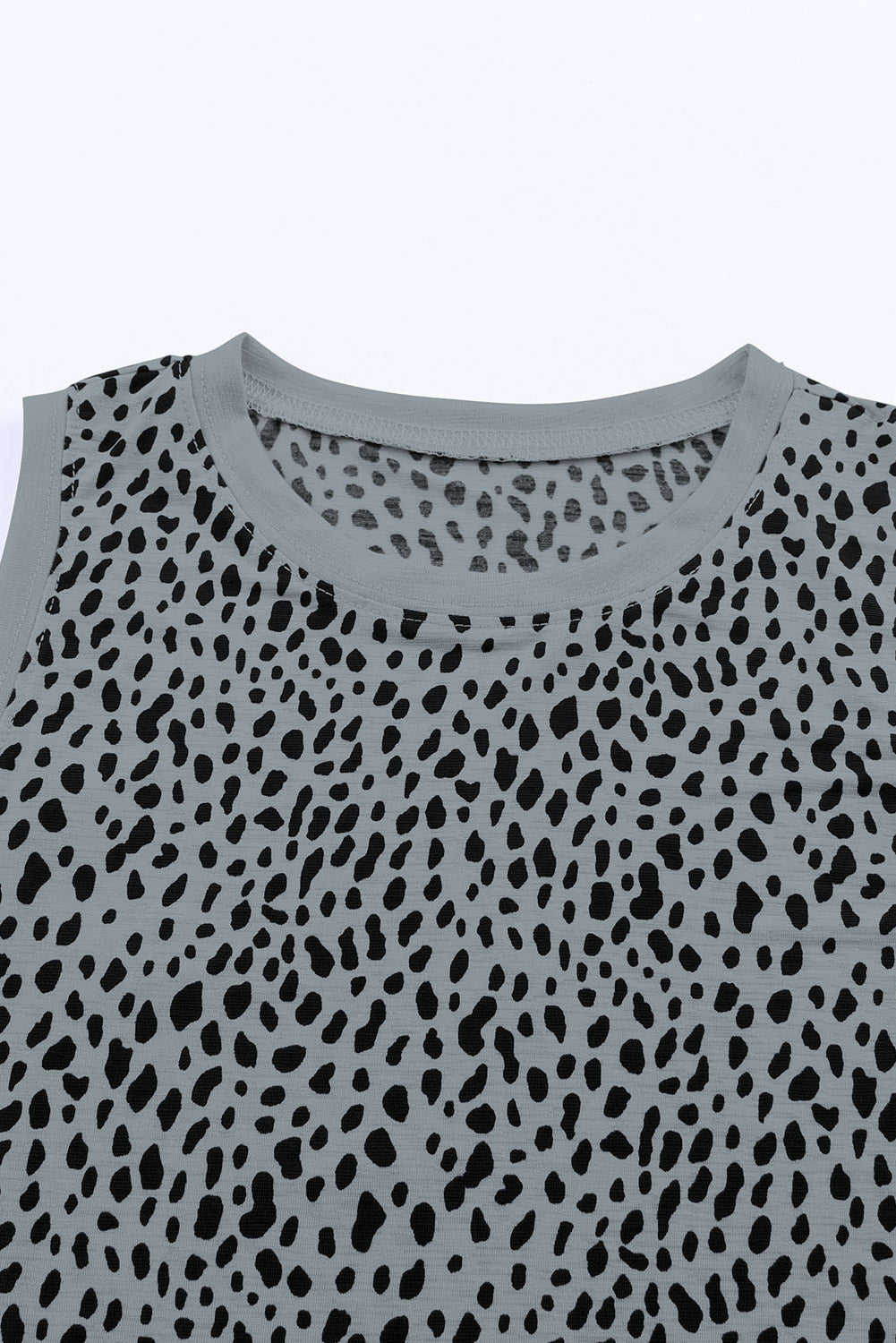 Leopard Printed Round Neck Tank  Krazy Heart Designs Boutique   