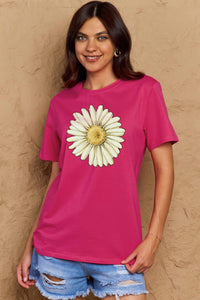 Simply Love Full Size FLOWER Graphic Cotton Tee  Krazy Heart Designs Boutique   