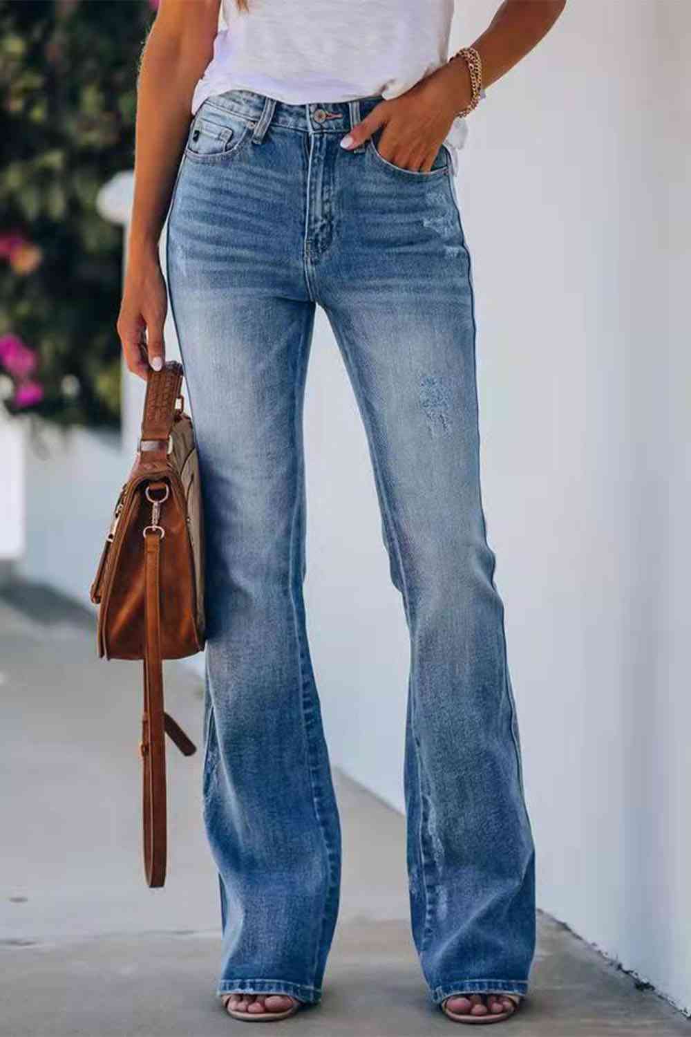 KHD Buttoned Long Jeans  Krazy Heart Designs Boutique Medium S 