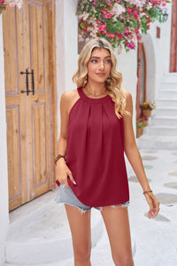 Grecian Neck Sleeveless Top Shirts & Tops Krazy Heart Designs Boutique   