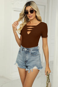Twisted V-Neck T-Shirt (7 Colors)  Krazy Heart Designs Boutique   