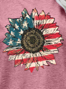 US Flag Flower Graphic Tee (5 Colors)  Krazy Heart Designs Boutique   