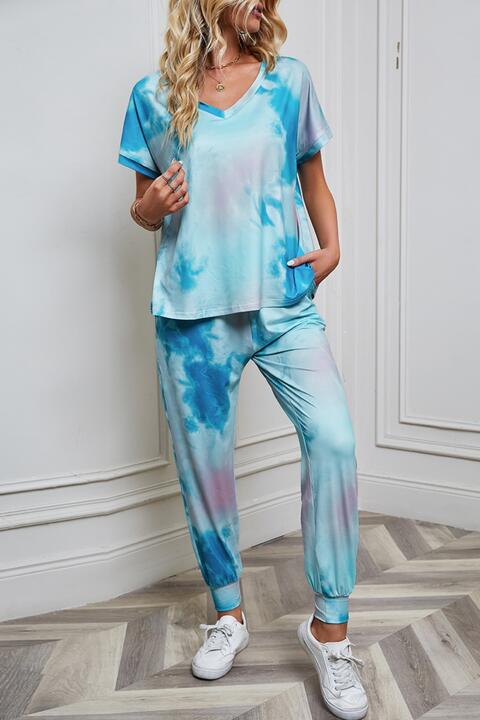 Tie-Dye Top and Pants Set (5 Colors) Loungewear Krazy Heart Designs Boutique   