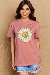 Simply Love Full Size FLOWER Graphic Cotton Tee  Krazy Heart Designs Boutique   