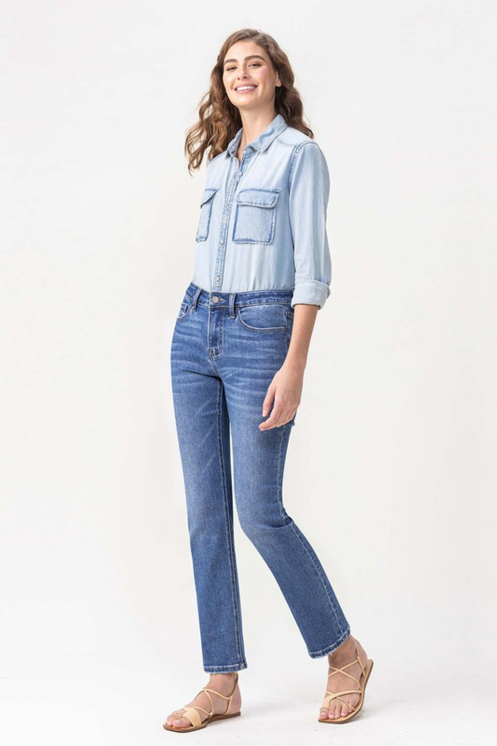 Lovervet Full Size Maggie Midrise Slim Ankle Straight Jeans  Krazy Heart Designs Boutique   