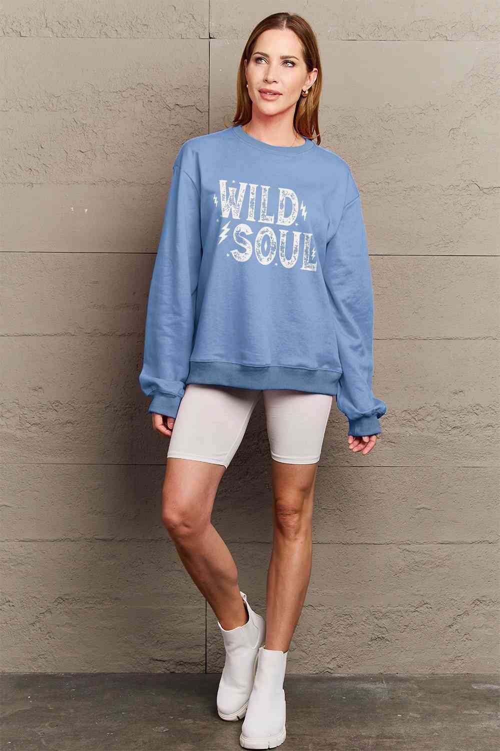 Simply Love Full Size WILD SOUL Graphic Sweatshirt (5 Colors)  Krazy Heart Designs Boutique   