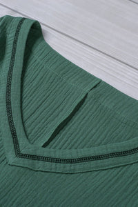Textured V-Neck Half Sleeve Blouse (6 Colors)  Krazy Heart Designs Boutique   