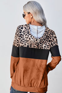 Leopard Color Block Hoodie (5 Colors)  Krazy Heart Designs Boutique   