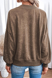 HOWDY Round Neck Drop Shoulder Sweatshirt Shirts & Tops Krazy Heart Designs Boutique   