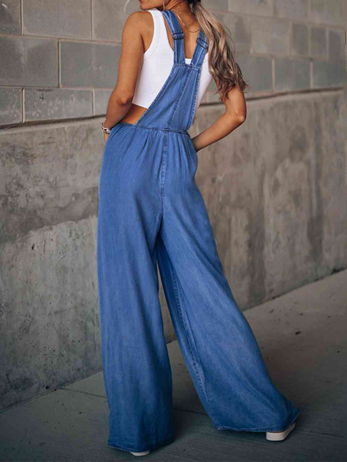 Wide Leg Denim Overalls Outfit Sets Krazy Heart Designs Boutique   