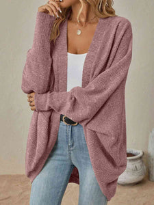 Open Front  Dropped Shoulder Cardigan (5 Colors) coats Krazy Heart Designs Boutique Dusty Pink S 