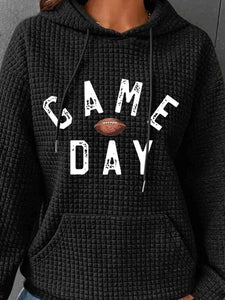 Full Size GAME DAY Graphic Drawstring Hoodie (3 Colors)  Krazy Heart Designs Boutique   