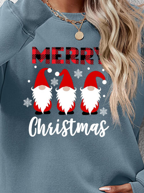 MERRY CHRISTMAS Long Sleeve Sweatshirt (9 Colors) Shirts & Tops Krazy Heart Designs Boutique   