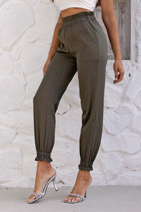 Paperbag Waist Pants with Pockets  Krazy Heart Designs Boutique   