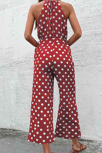Polka Dot Grecian Wide Leg Jumpsuit (3 Colors)  Krazy Heart Designs Boutique   