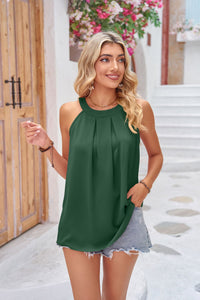 Grecian Neck Sleeveless Top Shirts & Tops Krazy Heart Designs Boutique Forest S 