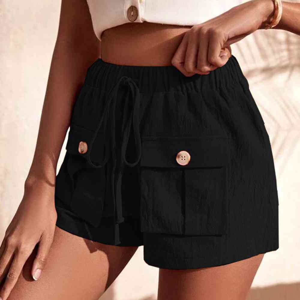 Tie Waist Cargo Shorts (3 Colors) shorts Krazy Heart Designs Boutique   