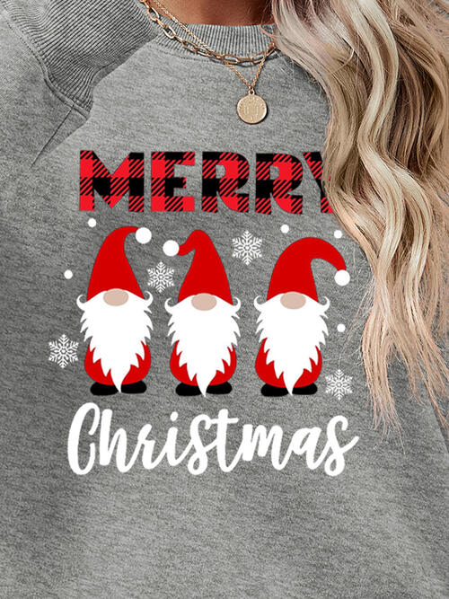 MERRY CHRISTMAS Long Sleeve Sweatshirt (9 Colors) Shirts & Tops Krazy Heart Designs Boutique   