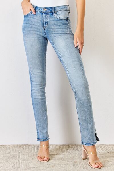 Kancan Full Size Mid Rise Y2K Slit Bootcut Jeans pants Krazy Heart Designs Boutique Medium 1(24) 