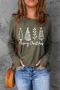 MERRY CHRISTMAS Graphic Long Sleeve T-Shirt  Krazy Heart Designs Boutique   