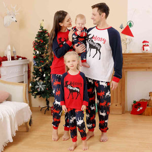 MERRY CHRISTMAS Graphic Top and Reindeer Pajama Set for Her  Krazy Heart Designs Boutique   