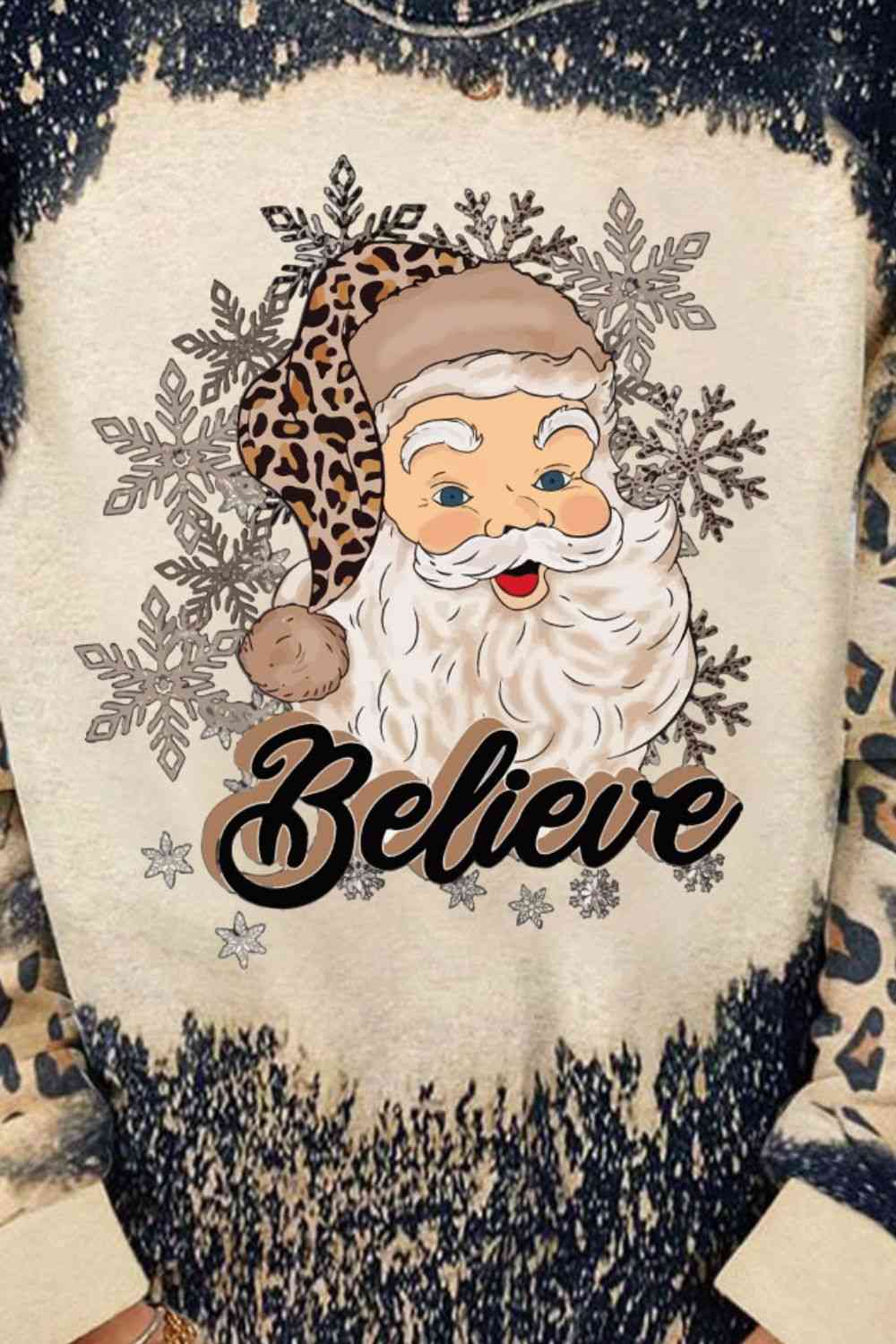 BELIEVE Santa Graphic Sweatshirt  Krazy Heart Designs Boutique   