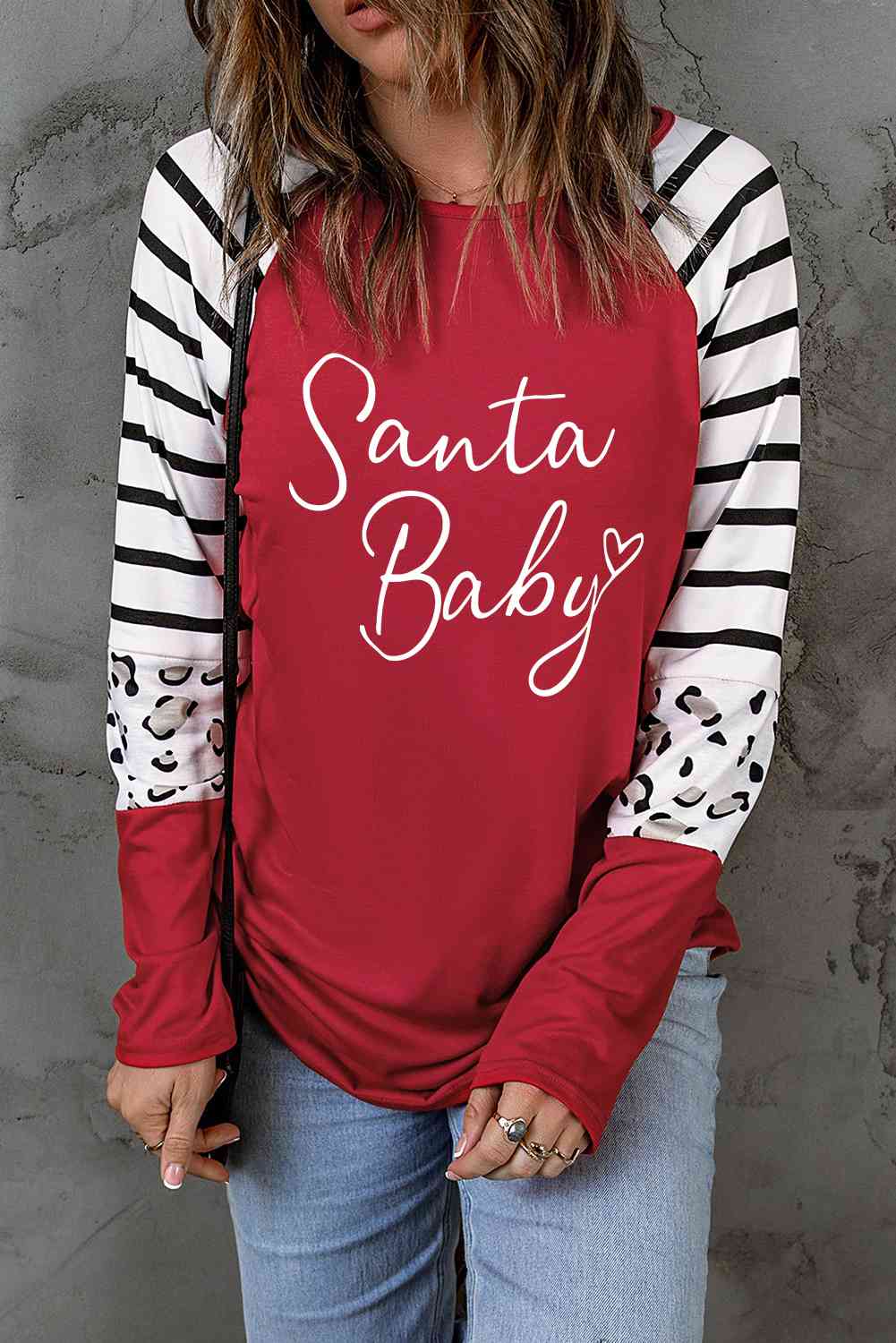 SANTA BABY Graphic Long Sleeve T-Shirt  Krazy Heart Designs Boutique   