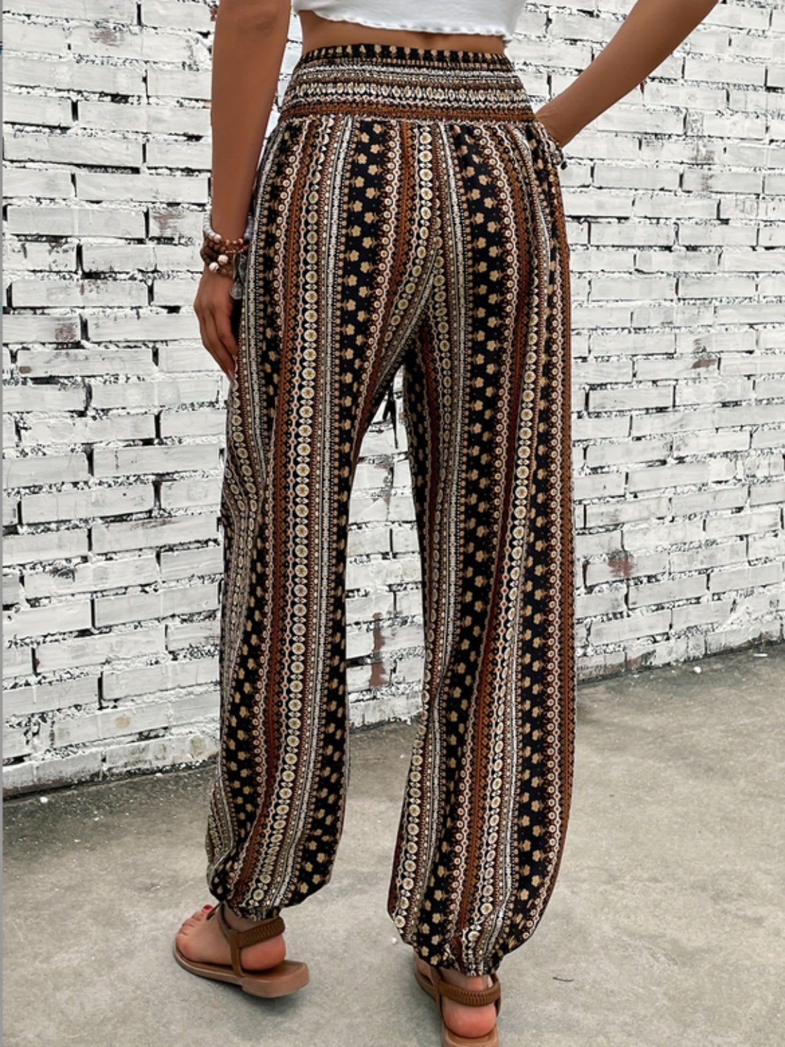 Printed High Waist Pants  Krazy Heart Designs Boutique   