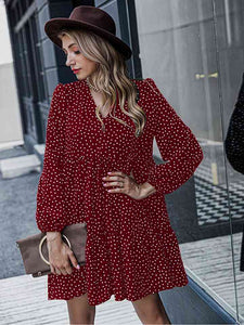 V-Neck Long Sleeve Mini Dress Dress Krazy Heart Designs Boutique   