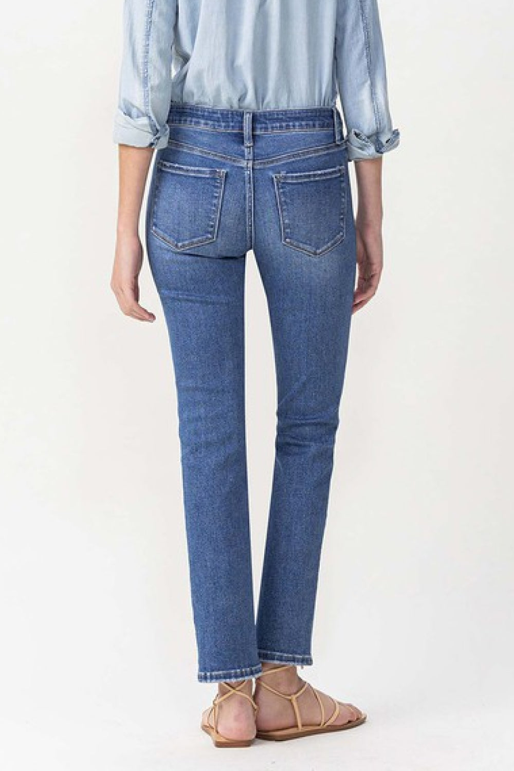 Lovervet Full Size Maggie Midrise Slim Ankle Straight Jeans  Krazy Heart Designs Boutique   