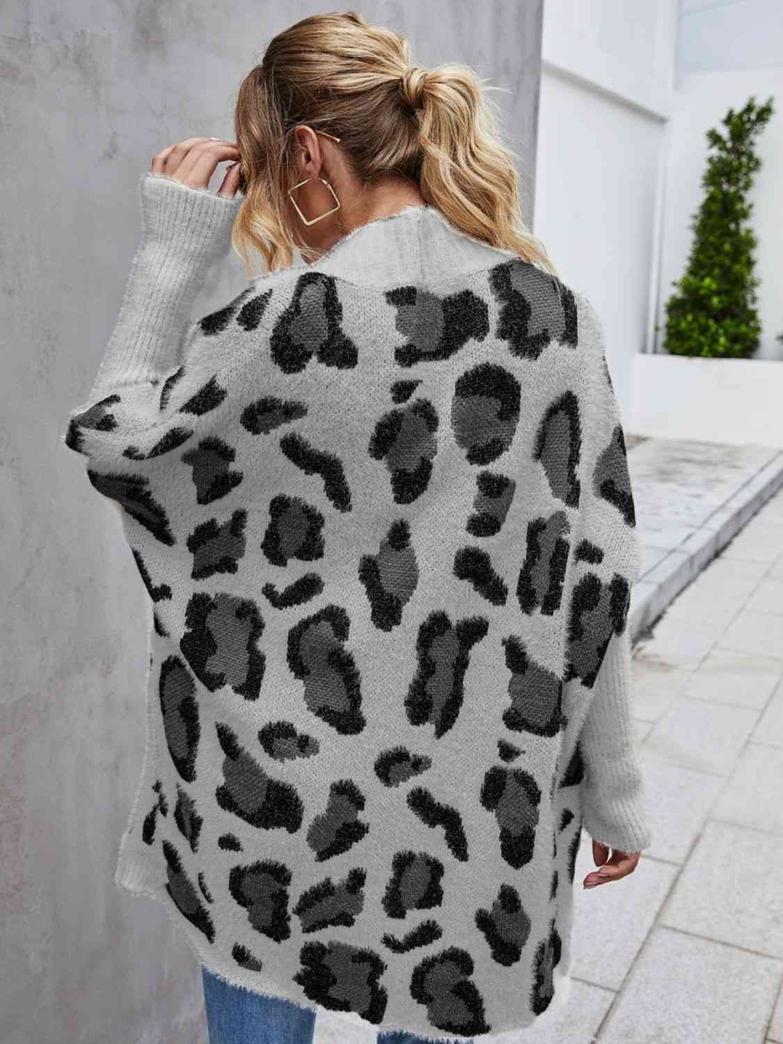 Leopard Pattern Fuzzy Cardigan (3 Colors)  Krazy Heart Designs Boutique   