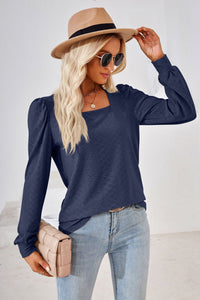 Square Neck Puff Sleeve Blouse (8 Colors)  Krazy Heart Designs Boutique   