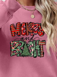 MERRY AND BRIGHT Long Sleeve Sweatshirt (9 Colors)  Krazy Heart Designs Boutique   