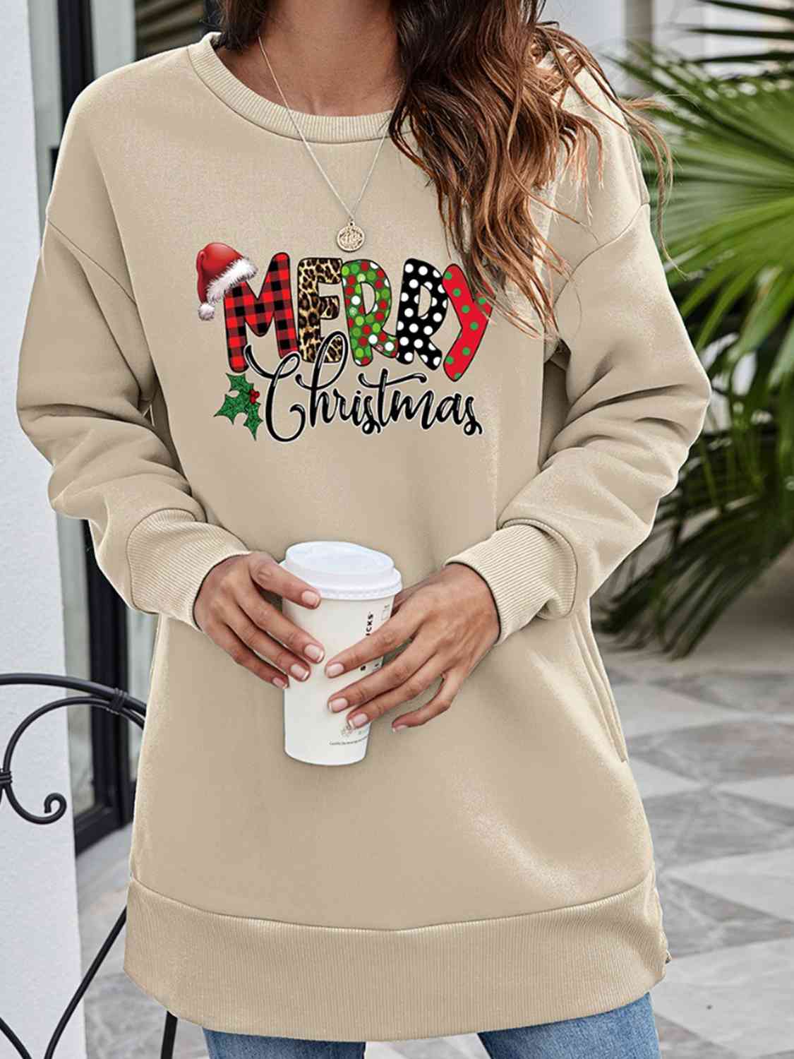 MERRY CHRISTMAS Graphic Sweatshirt (6 Colors)  Krazy Heart Designs Boutique   