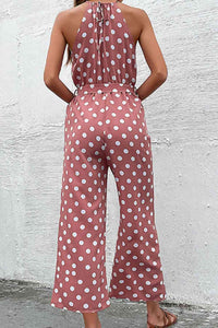 Polka Dot Grecian Wide Leg Jumpsuit (3 Colors)  Krazy Heart Designs Boutique   