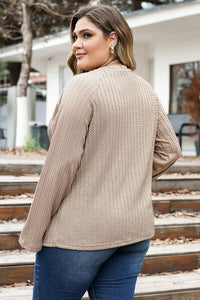 Plus Size Round Neck Long Sleeve Top Shirts & Tops Krazy Heart Designs Boutique   