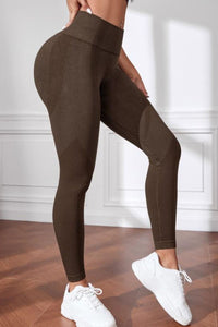 High Waistband Long Active Pants  Krazy Heart Designs Boutique Chocolate S 