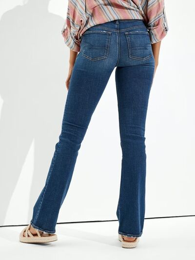 Buttoned Straight Jeans with Pockets pants Krazy Heart Designs Boutique   