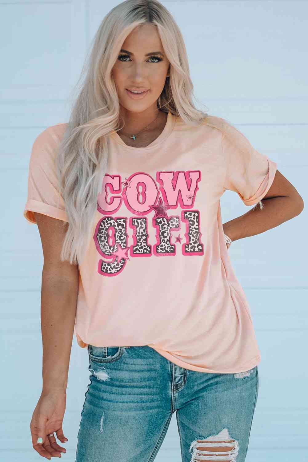 COWGIRL Graphic Cuffed Tee  Krazy Heart Designs Boutique   