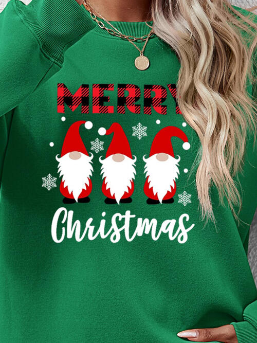 MERRY CHRISTMAS Long Sleeve Sweatshirt (9 Colors) Shirts & Tops Krazy Heart Designs Boutique   