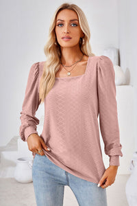 Square Neck Puff Sleeve Blouse (8 Colors)  Krazy Heart Designs Boutique   